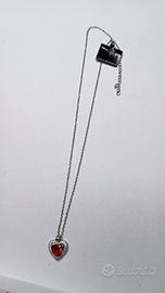 collana con cuore rosso 