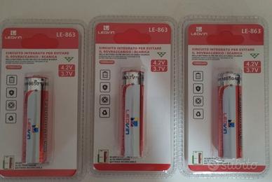 3 batterie ricaricabili 3,7 volt 12800 mAh/18650
