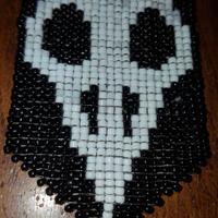 Ciondolo artigianale in perline di vetro e pendent