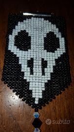 Ciondolo artigianale in perline di vetro e pendent