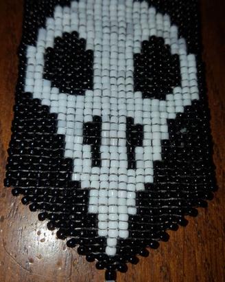 Ciondolo artigianale in perline di vetro e pendent