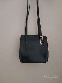 Borsa blu in pelle 