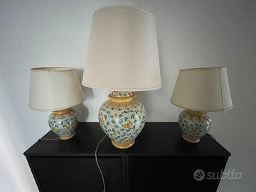 Lumi in ceramica di Caltagirone, tris