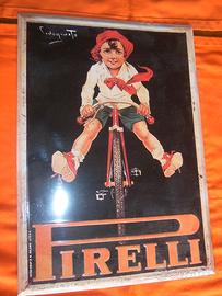targa PUBBLICITARIA  PIRELLI METALLO VINTAGE