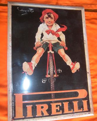 targa PUBBLICITARIA  PIRELLI METALLO VINTAGE
