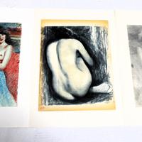 Pietro Bergomi - 3 serigrafie di nudi femminili