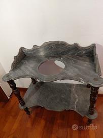 Console ,antico lavabo in marmo  bardiglio 