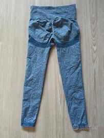 Leggins push up tg S  azzurro/avio melange 