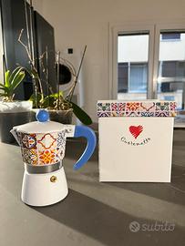 Caffettiera 2 tazzine maioliche siciliane