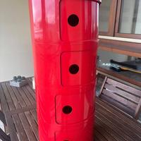 Kartell mobile componibile rosso vintage