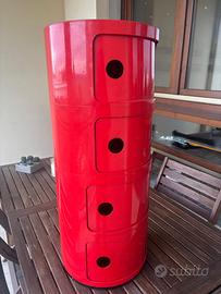 Kartell mobile componibile rosso vintage
