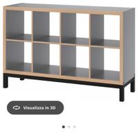 Kallax ikea grigio/legno