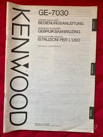 Manuale di istruzioni Kenwood GE-7030