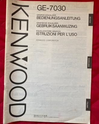 Manuale di istruzioni Kenwood GE-7030
