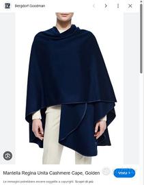 MANTELLA LORO PIANA CASHMERE 100% NUOVA CARTELLINO