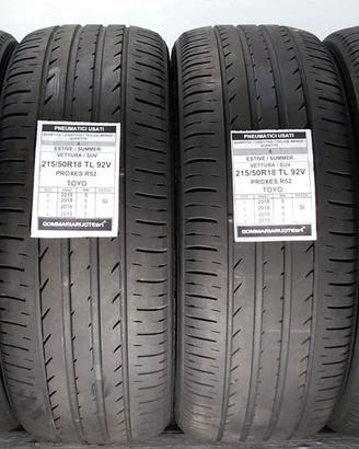 4 PNEUMATICI USATI 215/50R18 92V PROXES R52 TOYO G