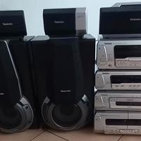 Hifi stereo Technics 5.1 radio CD cassette aux
