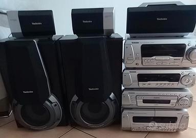 Hifi stereo Technics 5.1 radio CD cassette aux