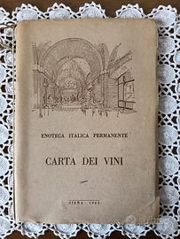 Carta dei Vini - Enoteca Italica Permanente 1960