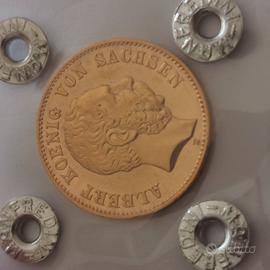 20 mark oro 1894 albert KOENIG E rara periziata 