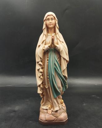 Statua Madonna di Lourdes in legno
