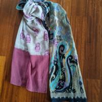 grande e morbida sciarpa in lana e viscosa 