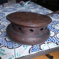 Braciere vintage scaldaletto rame, diametro cm 23