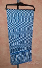 Foulard sciarpina a quadretti bianchi e azzurri