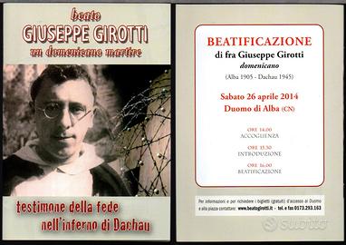 Opuscolo: Beato Giuseppe Girotti martire a Dachau