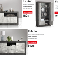 Vetrina Madia Credenza URBINO Mondo Convenienza