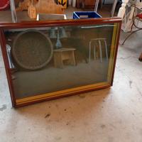 Bacheca espositiva legno e vetro 100x70x10