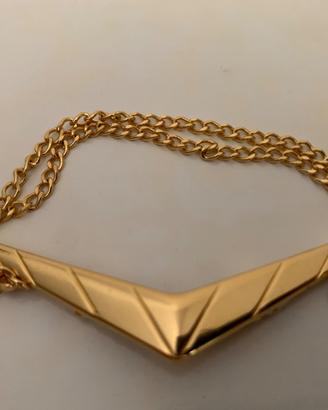 Fermacravatte vintage dorato – design geometrico a