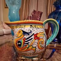 Brocca Deruta. Ceramica Vintage. cm 20