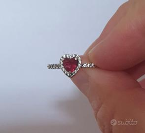 Anello Pandora Ale Cuore rosso