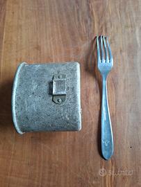 Bicchiere forchetta militare tedesca Wehrmacht