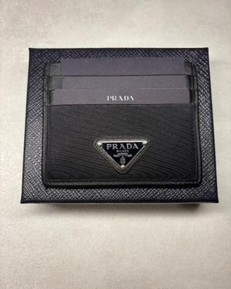 Portacarte Prada Re-Nylon e Pelle Saffiano – NUOVO