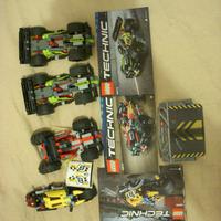 Lego technic tre macchine ed una moto