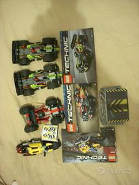 Lego technic tre macchine ed una moto