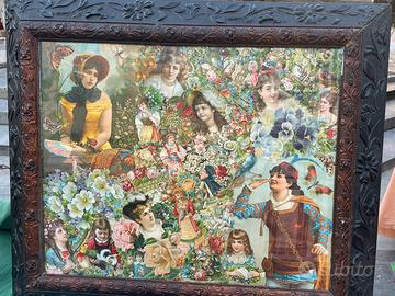 Quadro a decoupage inglese primi 900