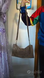 Tracolla Carpisa in Vera Pelle Scamosciata - Torto