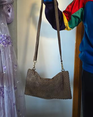 Tracolla Carpisa in Vera Pelle Scamosciata - Torto