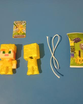 Portachiavi Minecraft Kinder Alex Gold Armor 