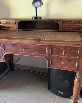 Scrivania scrittoio antico in legno massello