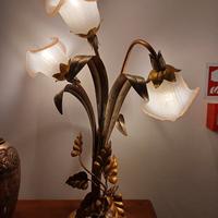 lampada fiorenz paralume in vetro forma di fiore