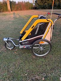 Rimorchio passeggino per due bambini