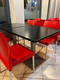 Tavolo 80x80 nero bar/ristorante/pizzeria