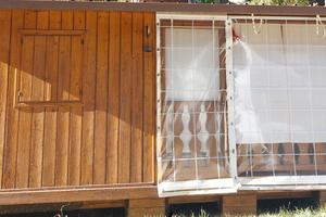 Preingresso casetta legno coinbentata per Roulotte