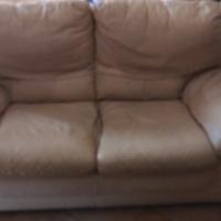 Divano 2 posti+ poltrona reclinabile in vera pelle