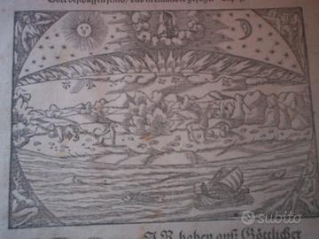 Incisione del 1500 ORIGINALE GENESI COSMOGRAPHIA