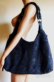 Originale TED BENSON, borsa in camoscio nero